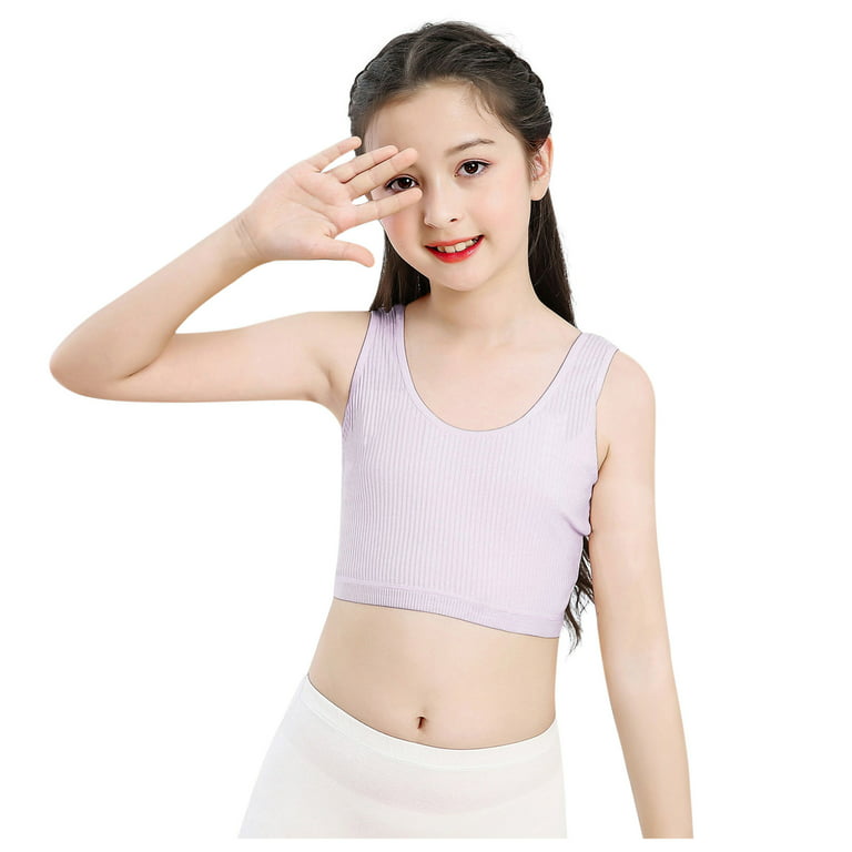 2Pcs/Lot Girls Brassiere Underwear Cotton Kids Bra Dot Design Adolescente Girls  Training Bras Breath He Qiyong unisex