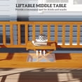 thumbnail image 4 of Outsunny Banc d'Extérieur avec Table Centrale Relevable, Banc de Jardin en Bois de 60 Pouces, 4 of 10
