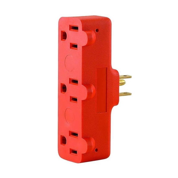 Leviton  Polarized  3 outlets Outlet Adapter  Surge Protection 1 pk
