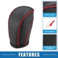 thumbnail image 4 of Cubierta de palanca de cambio de marchas, embellecedor de perilla de palanca de cambios Interior automotriz para Volkswagen Atlas 2018-2022, puntos negros y rojos, 4 of 7