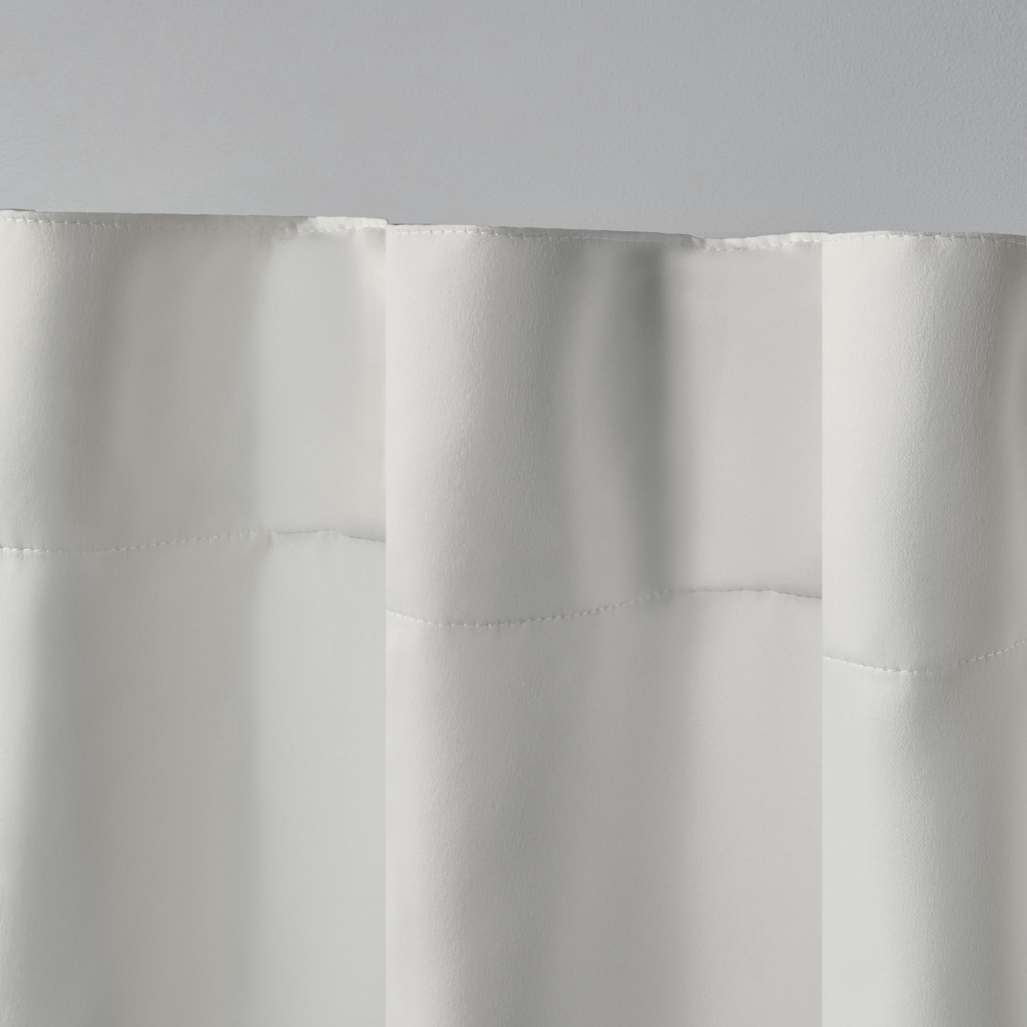 Exclusive Home Sateen Twill Woven Room Darkening Blackout Hidden Tab Curtain Panel Pair, 52"x96", Vanilla