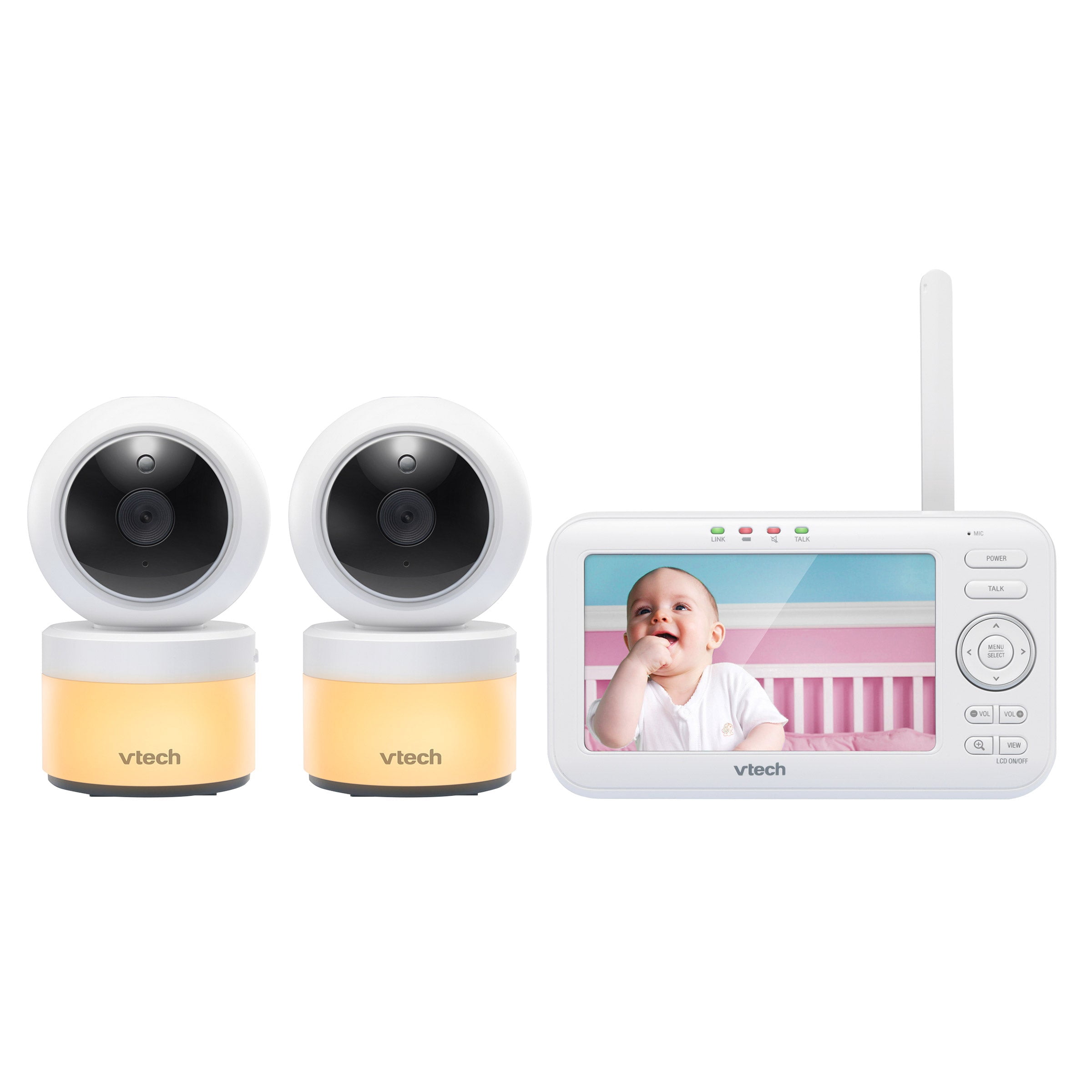 VTech 2 Camera 5â€ Video Baby Monitor with Pan & Tilt Camera, Night Light