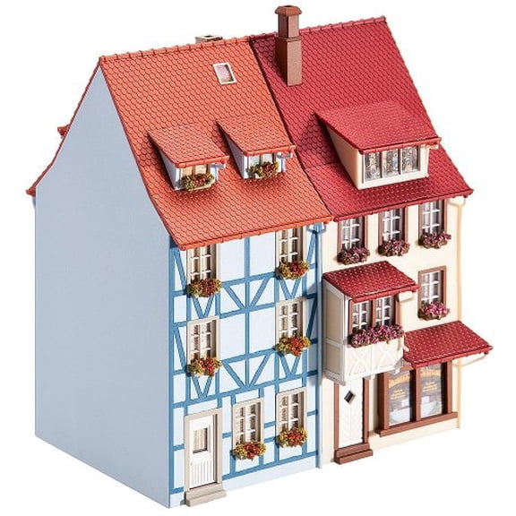 Faller 130495 Village Houses With Bay 2Ho Scale Building Kit