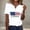 A1258 White, variant on 4th Of July Patriotic T Shirt for Women USA American Flag Short Sleeve Henley V Neck Distressed Stars And Stripes Summer Independence Day Holiday Festive Graphic Tops