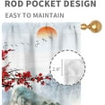 thumbnail image 3 of Asian Curtains for Bedroom, Traditional Ink Painting Nature Landscape Mountains Cherry Blossoms Floral Oriental Art Japanese Style Kitchen Living Room Bathroom Window Drapes Curtain Sets, 84"x63" Inch, 3 of 4
