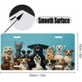 thumbnail image 2 of Front License Plate A Large Group of Dogs on A Blue Background Aluminum Metal Rust-Proof US Car Plate Novelty Vanity Tag Cover with 4 Holes for Men/Women/Boy/Girls Car, 2 of 6