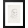 thumbnail image 2 of Eero Järnefelt 11x14 Black Modern Framed Museum Art Print Titled - Girl in a Scarf (Fanny Wasenius) (1907 - 1920), 2 of 5