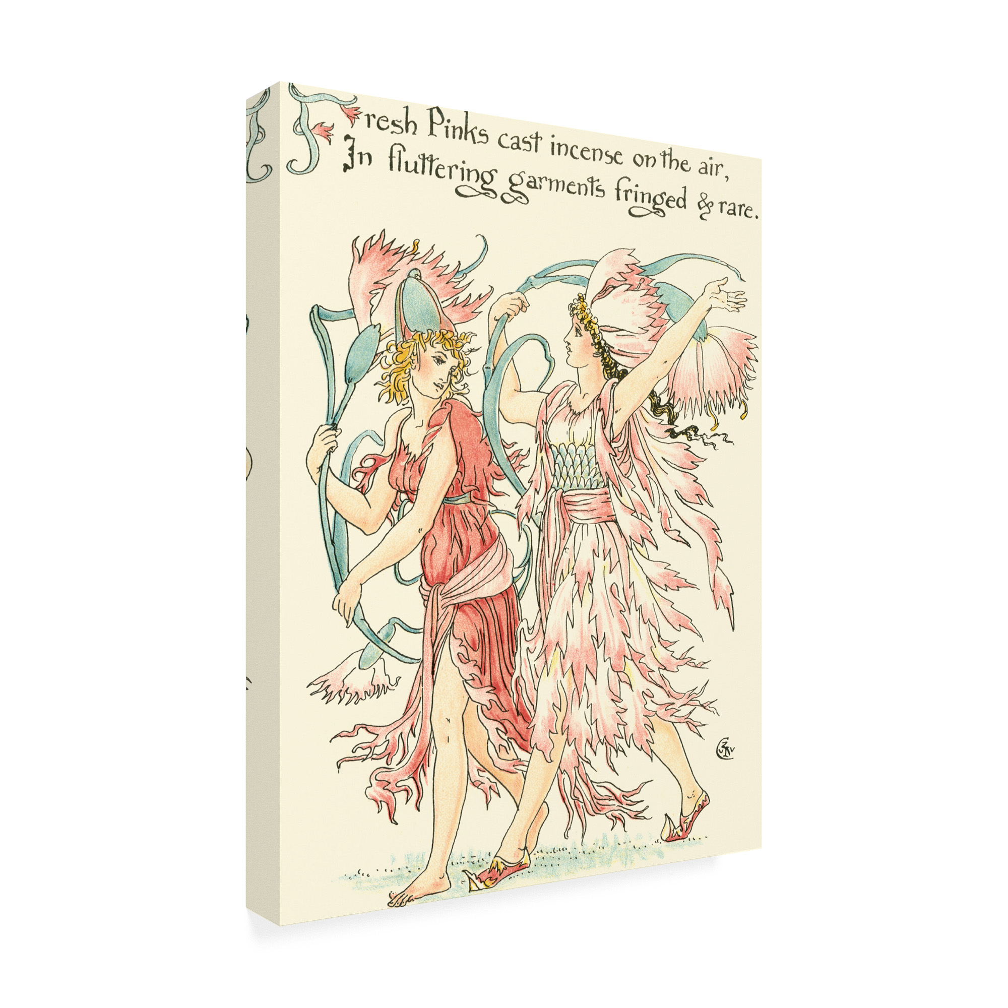 Trademark Fine Art 'Shakespeares Garden VI (Carnation)' Canvas Art by Walter Crane