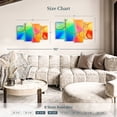 thumbnail image 3 of Elephant Stock Rainbow Oil In Water Wall Art - Horizontal Multi Panel Canvas - Living Room Wall Decor - Abstract Multi Panel - Blue And Orange Decor - 36" x 22", 3 of 4