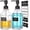 2 Pack Matteblack, variant on Antique Design Soap Dispenser with Rust Proof 304 Stainless Steel Pump, Refillable Glass Soap Dispenser with 10Pcs Clear Stickers, Premium Kitchen & Bathroom Soap Dispenser