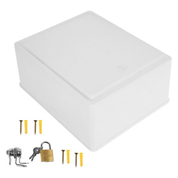 OUNONA  Lockable Milk Container Storage Box outside Crate
