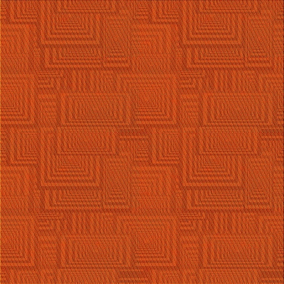 Ahgly Company Indoor Square Patterned Orange Red Orange Area Rugs, 7' Square