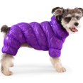 thumbnail image 1 of Dog Coat AOFITEE, chaqueta impermeable de invierno para perros pequeños, color morado, 1 of 5