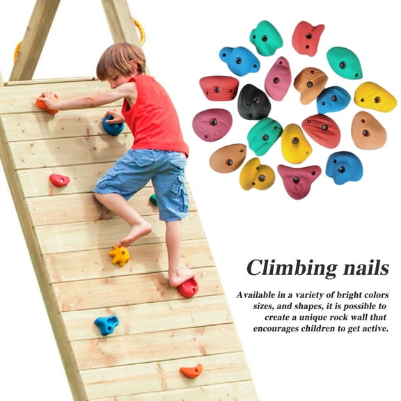 Ettsollp Rock Climbing Holds with Mounting Screw Holds Up to 230Lbs Kids Adults Rock Wall Holds Indoor Outdoor Playground Rock Climbing Wall Grips