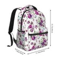 thumbnail image 2 of Easygdp Violets Flowers Mochila Ergonómica Versátil para Laptop - Múltiples Bolsillos, Correas Ajustables, Unisex para Escuela, Viajes y Actividades al Aire Libre-One Size, 2 of 5