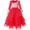 Red, variant on Flower Girls Dress Lace Hem Wedding First Communion 6