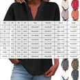 thumbnail image 3 of Womens Casual V Neck Long Sleeve Henley Shirt Relaxed Fit Button Front Tunic Top with Pocket for Daily Wear, 3 of 3