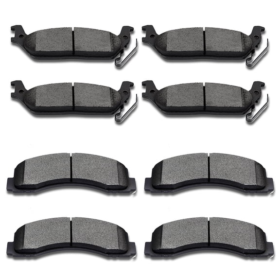 ECCPP 8PCS Ceramic Brake Pads Fits 2010 for Ford F-150 4.2L 2010-2011 for Ford F-150 6.2L Front Rear Left and Right