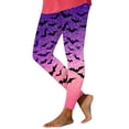 thumbnail image 2 of Karymi Pants for Women Halloween Print Leggings, Gradient Pattern, Stretch High Waist Yoga Pants Casual Workout Trousers, Basic Pants, 2 of 4