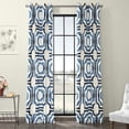 thumbnail image 3 of Carson Carrington  Juby Grommet Printed Cotton Curtain (1 Panel) Mecca Steel 50 X 96 96 Inches, 3 of 5