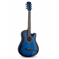 thumbnail image 2 of Tcbosik 38" Acoustic Guitar with Case for Beginners, Guitar Starter Set with Picks, Strings, Capo, Tuner and Strap, Blue, 2 of 10
