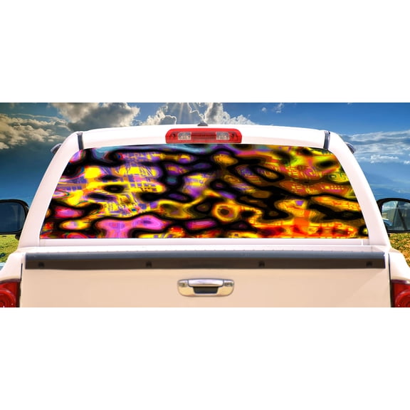 ACID TRIP Rear Window Graphic back truck decal suv view thru vinyl car