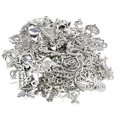 thumbnail image 1 of DIY Accessories 100 Pack Silver Christmas Theme Pendants For Jewelry Making Including Necklaces Bracelets And Earrings Projects, 1 of 4
