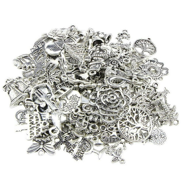 DIY Accessories 100 Pack Silver Christmas Theme Pendants For Jewelry Making Including Necklaces Bracelets And Earrings Projects