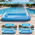 thumbnail image 4 of KOPPOP 77" x 48" XL Inflatable Tanning Pool Lounger Float with Sprinkler, 6-in-1 Suntan Tub Sunbathing Bed for Adults with Pillow & Cup Holder, 4 of 6