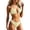 Light Yellow, variant on Women's Two Piece Bikini Swimsuit Halter Back Tie Top Triangle Bottom String Polka Dot Bikini Sets(Black,XS)