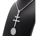 thumbnail image 5 of iJewelry2 Silver-tone Dusse Double Cross Pendant Rope Chain Necklace 20'', 5 of 5