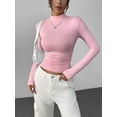 thumbnail image 2 of Zeagoo Mock Neck Tops for Women Dressy Casual Fall Long Sleeve Shirts Winter Undershirts Lightweight Slim Fit Clothes, 2 of 6