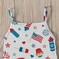 thumbnail image 6 of Ruyang Toddler Baby Jumpsuit Independence Day Clothing Girls Spaghetti Straps 𝐒tars USA Romper Kids American Flag Summer Outfit, 6 of 7