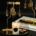 thumbnail image 3 of fastboy Gold Candle Holder Rotating Tea Light Holder Candleholder Decor C, 3 of 9