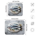 thumbnail image 4 of Iauyy Dish Drying Mat for Kitchen Counter, Super Absorbent & Hanging 16x18 / 18x24 Inch (S/M) Three Fresh Fish, 4 of 8