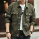thumbnail image 2 of Chaqueta vaquera coreana popular para hombre, ropa de calle vintage con estilo cargo, precio económico, abrigo vaquero de diseñador de lujo a la moda para hombre, 2 of 5