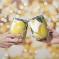 thumbnail image 2 of 12oz Stemless Wine Tumblers Yellow Lemon Fruit Slices White Pattern Vacuum Insulated Stainless Steel Travel Tumbler Cups Mug with Lid and Straw for Champaign,Cocktail,Beer with Cleaning Brush, 2 of 5