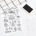 thumbnail image 6 of Happy Birthday Clear Stamps Transparent Silicone Stamp Cake Fireworks Flowers Balloons for Card Making Decoration and DIY Scrapbooking, 6 of 8