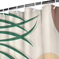 thumbnail image 3 of Green Boho Geometric and Plant Pattern Shower Curtain 84"x72" ,Bathroom Decorative Shower Curtains Set with 12 Hooks,Modern Waterproof Washable Shower Curtain, 3 of 6