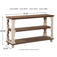 thumbnail image 3 of Signature Design by Ashley Casual Alwyndale Sofa/Console Table  Antique White/Brown, 3 of 4