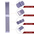 thumbnail image 5 of Uxcell Stainless Steel Mesh Watch Band 22mm Quick Release Metal Replacement Adjustable Watch Strap with Magnetic Buckle for Men Women, Lavender, 5 of 7