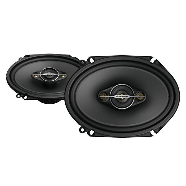 PIONEER Serie A TS-A6881F - Altavoces coaxiales de Audio para automóvil de 4 vías, Rango Completo, Calidad de Sonido Clara, fácil instalación y Respuesta de Graves Mejorada, Altavoces ovalados Negros