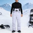 thumbnail image 6 of dgysar Women's Essential Insulated Ski Bibs, Water Resistant Snow Pants for Skiing & Snowboarding White M, 6 of 6