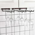 thumbnail image 5 of Wine Glass Hanger Rack, Under Cabinet Foot Glasses Holder, Wine Glass Hanging Shelf, With Screws, Can Hold Two Rows Of Wine -Z, 5 of 5