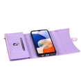 thumbnail image 4 of SaniMore for Samsung Galaxy A05S Wallet Case, PU Leather Wrist Shoulder Strap Flip Stand Card Slots RFID Blocking Zipper Purse Shockproof Anti-fall TPU Inner Shell Flip Folio Protective Cover, Purple, 4 of 10