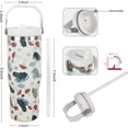 thumbnail image 4 of Steel Tumbler with Straw Vertical Handle Ice Flow Flip Tumbler 30 oz, Frog Tumbler Insulated Water Bottle Easy for Carry, Good for Home/Office, Better for Travel/Car/Camp, 4 of 6