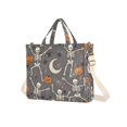thumbnail image 7 of FORMRS Womens Corduroy Tote Bag Crossbody Shoulder Handbag with Pocket, Gray Halloween Skeleton, 7 of 7