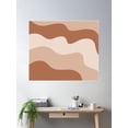 thumbnail image 2 of Earth Tone Waves Poster Wall Art, Modern Wall Decor For Living Room Bedroom, 24x36 UNFRAMED, 2 of 3
