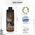 thumbnail image 3 of Picia Cat Family Pattern Water Bottle 18 oz Stainless Steel Insulated Bottles With Handle Leak Proof Gym Sport Water Jug BPA-free insulated kettle For Men Women Adults, 3 of 7