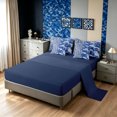 thumbnail image 5 of Manfei Retro Leopard Animal Print King Bedding, Old Fashion Camo King Bed in a Bag, Ocean Blue, Blue Reversible, 7 Pieces, 5 of 6
